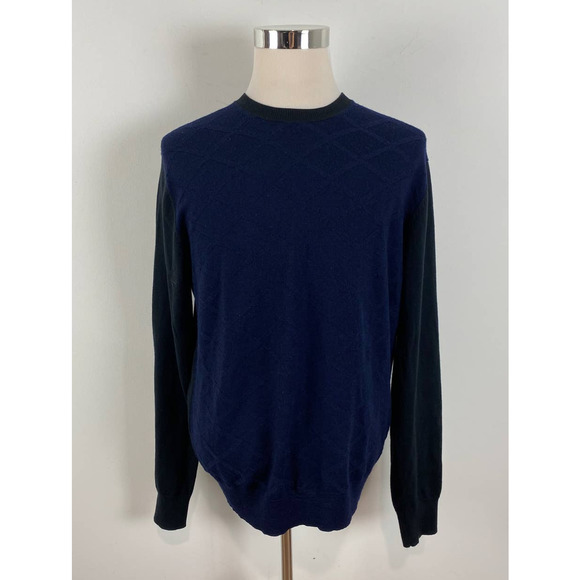 Paul Smith Other - Men Paul Smith Jeans argyle textured crewneck cotton wool pullover sweater XL